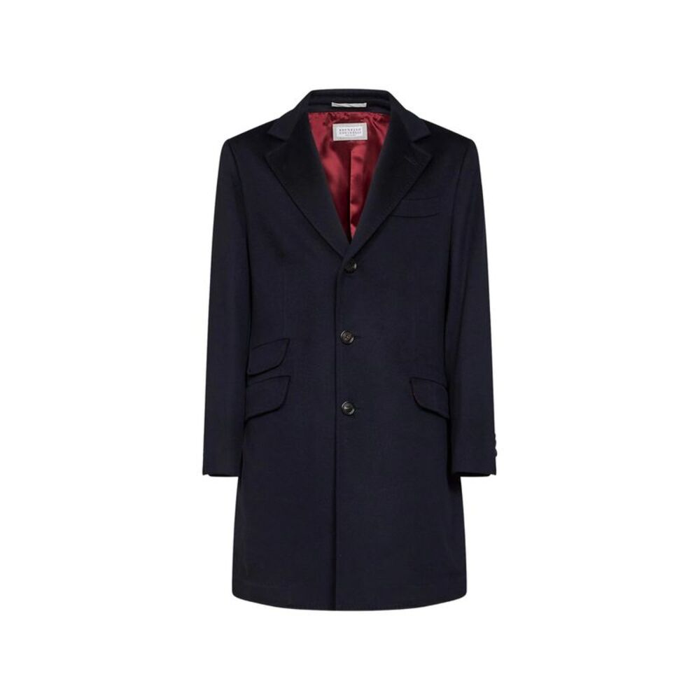 Brunello Cucinelli Blue Coats - Single Breasted Coats Men